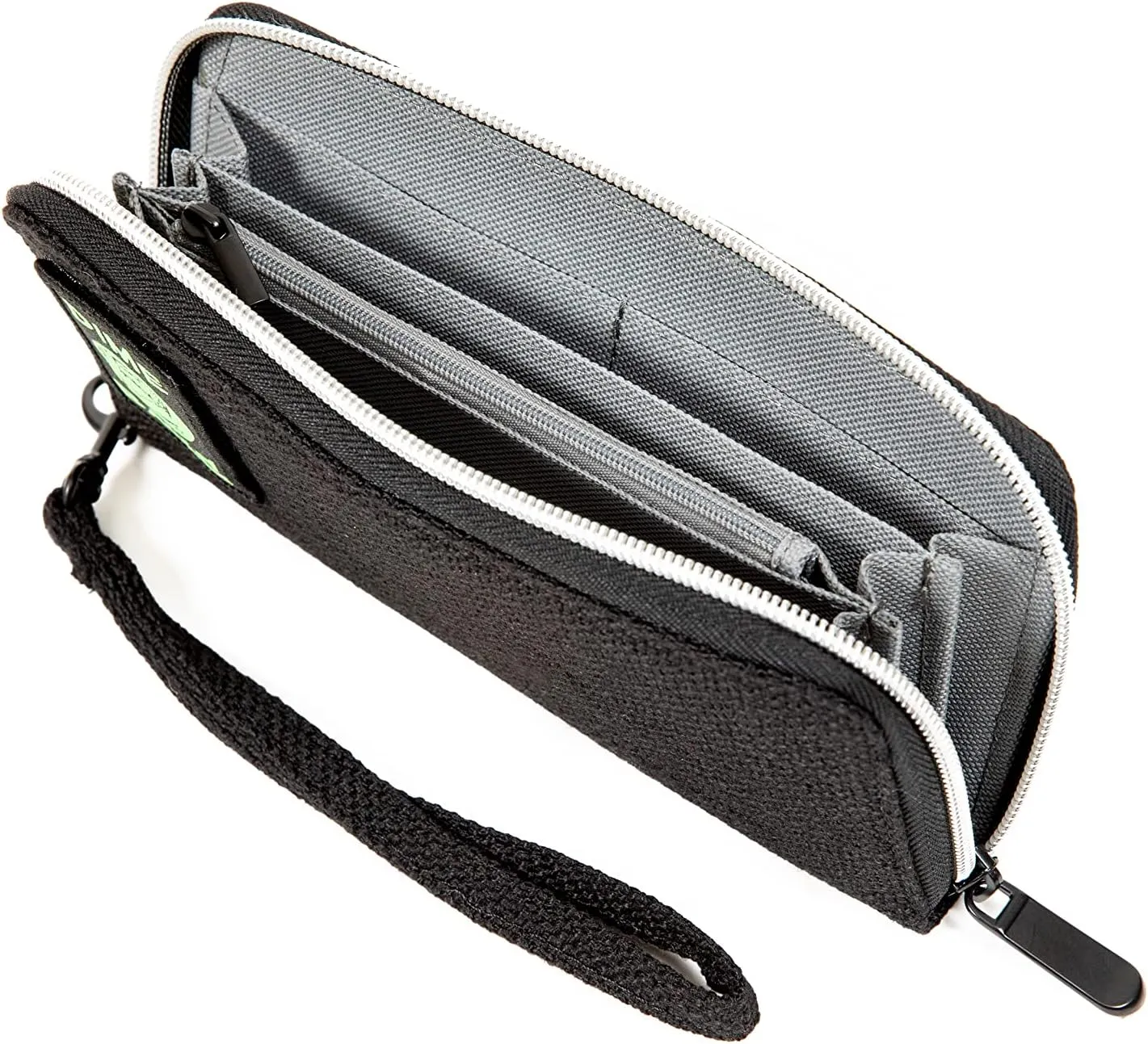DIME BAGS Wristlet Wallet - RFID-Blocking Carrying Case with Secure Zipper and Wristlet Loop (Black)