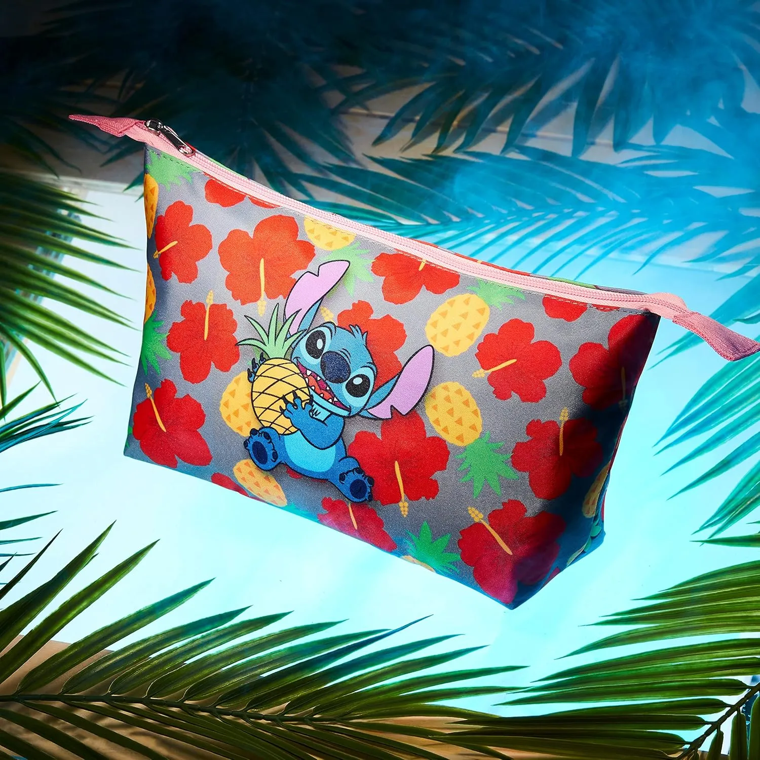 Disney Stitch Toiletry Bag for Women Teens Cute Travel Accessories Zipped Make Up Bag Cosmetics Storage Gifts for Her