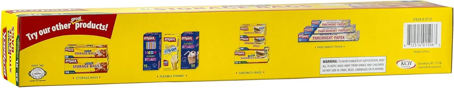 Disposable Plastic Storage Bags With Original Twist Tie, XL 2 Gallon Size, 120 Bags, Great For Home, Office, Vacation, Traveling, Sandwich, Fruits, Nuts, Cake, Cookies, Or Any Snacks (4 Packs)