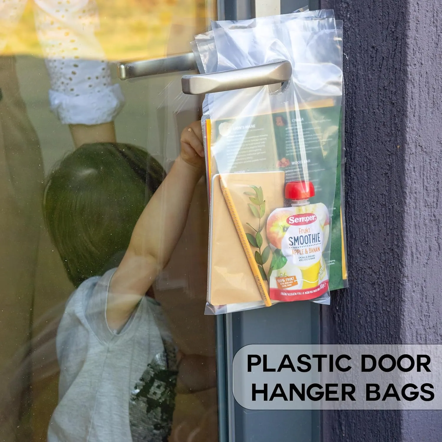 Door Hanger Bags 6” x 12” Waterproof and Secure 1000 Pack