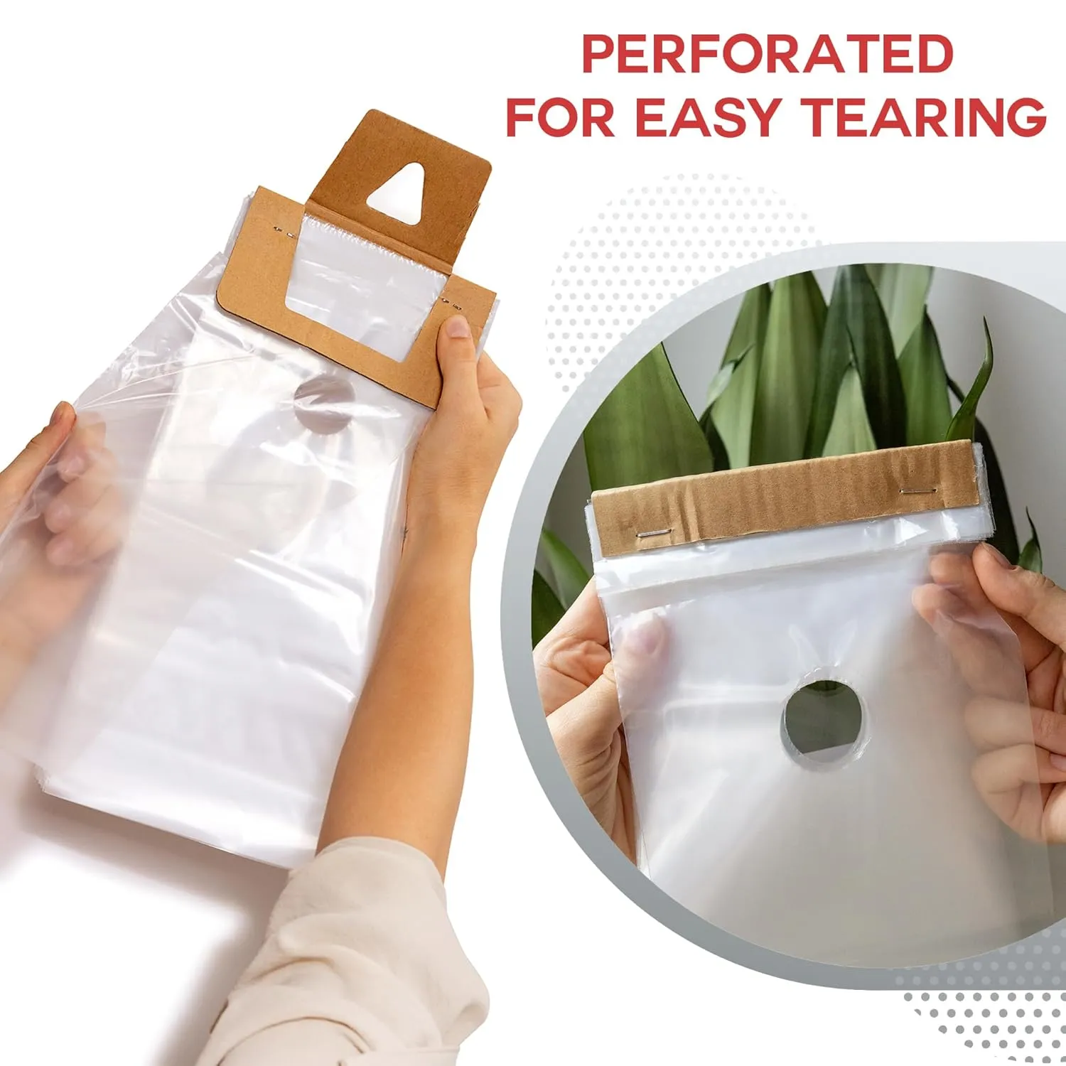 Door Hanger Bags 6” x 12” Waterproof and Secure 1000 Pack