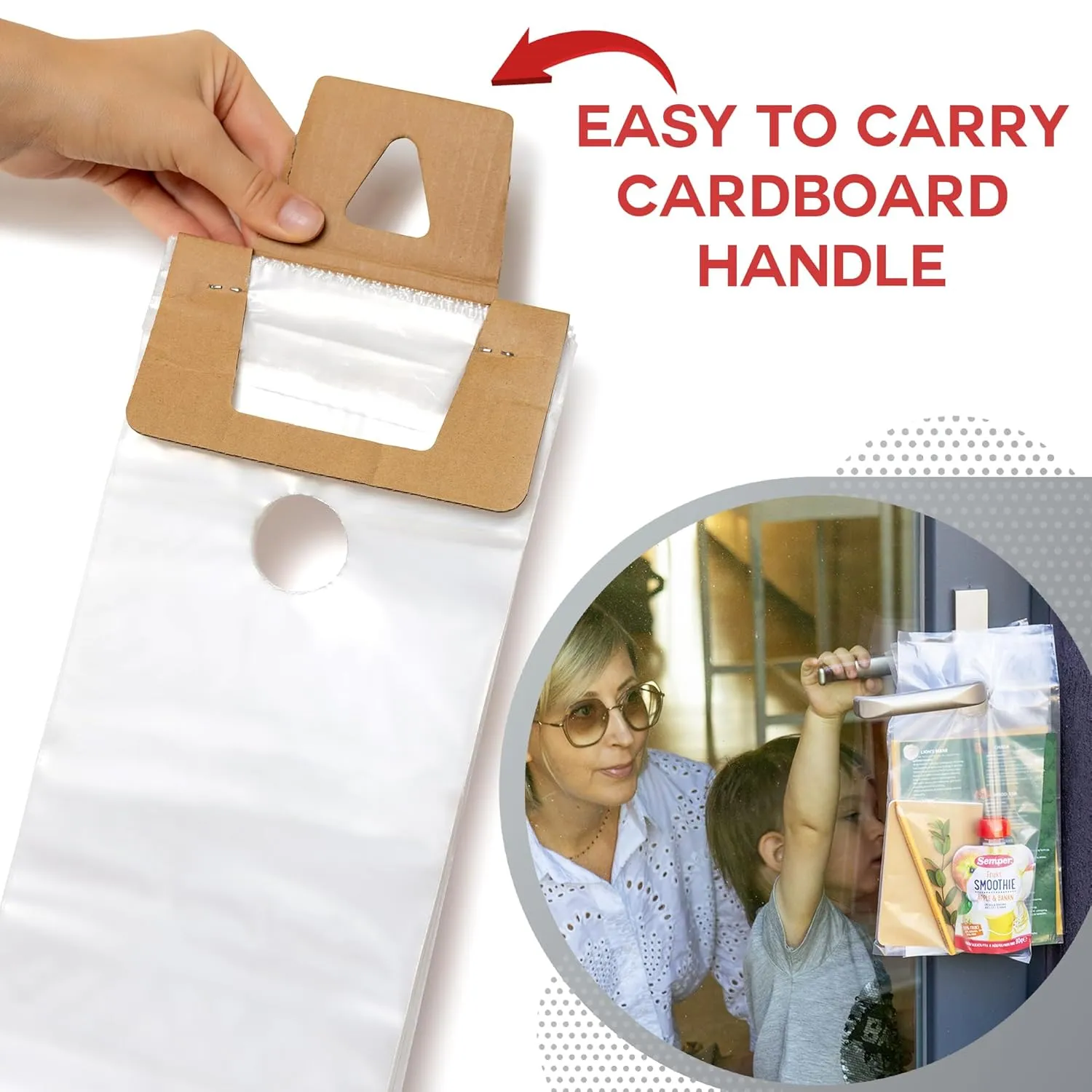 Door Hanger Bags 6” x 12” Waterproof and Secure 1000 Pack
