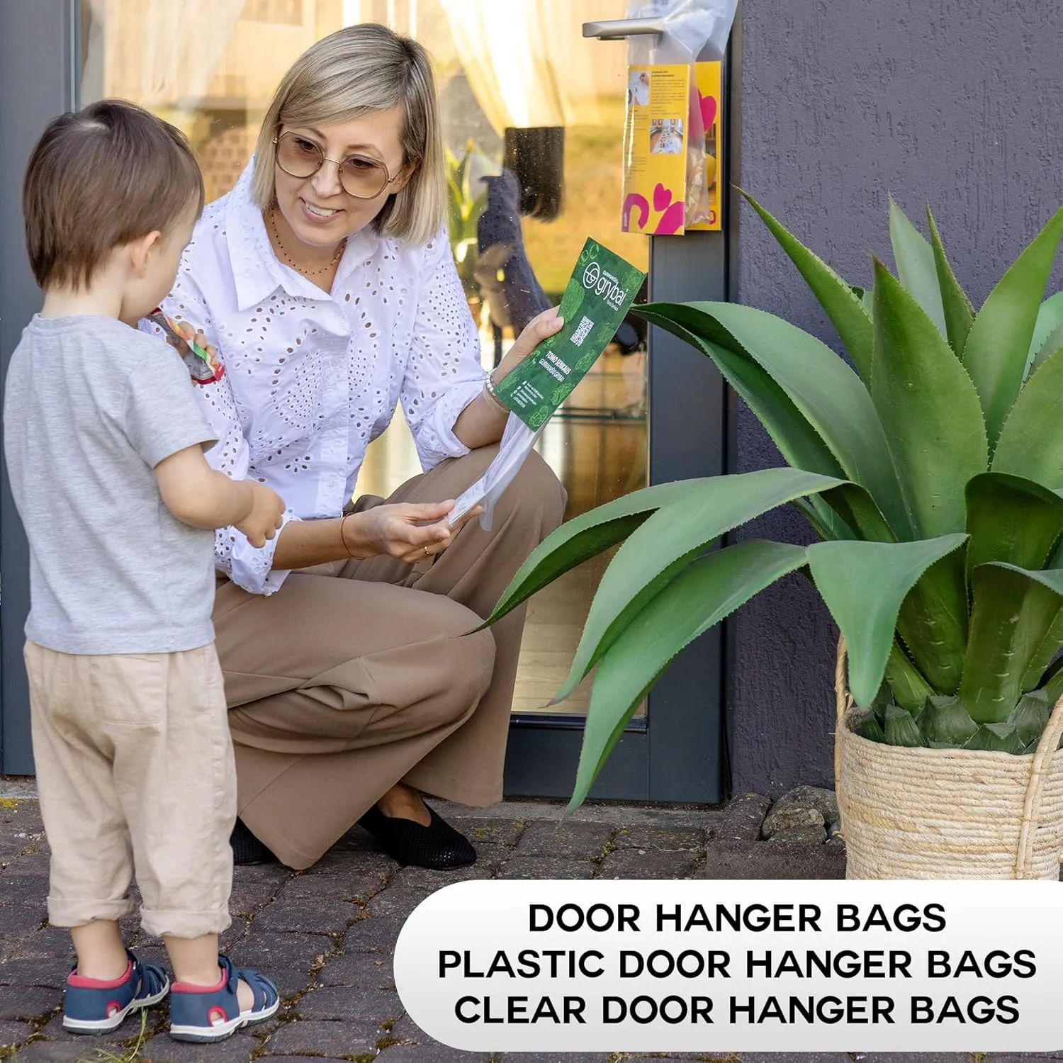Door Hanger Bags 6” x 12” Waterproof and Secure 1000 Pack