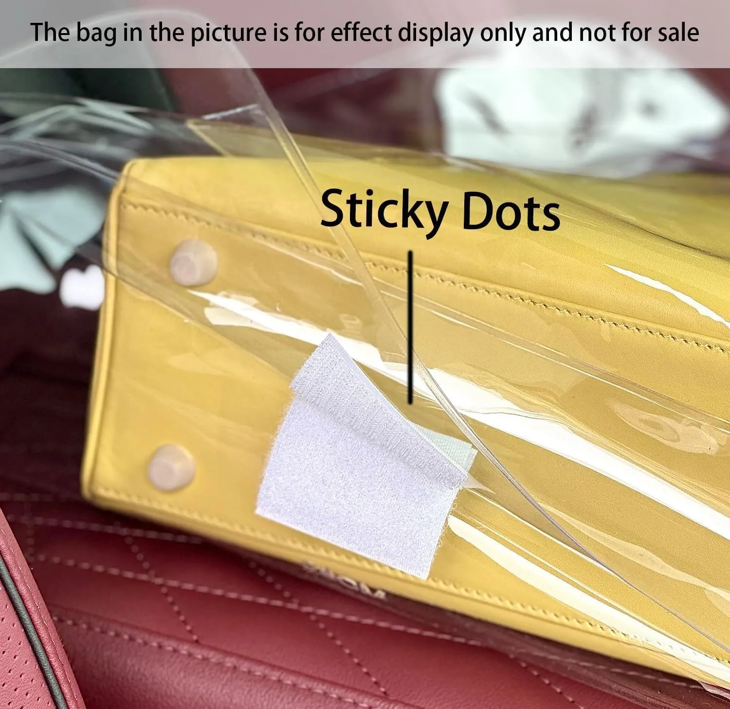 Dust-proof Bag, Dust Cover Bag Compatible with Birkin 35, Clear Dust Bag for Luxury Handbags, Dustproof Storage Bag with Sticky Dots & Air Hole (BK35,35CM)