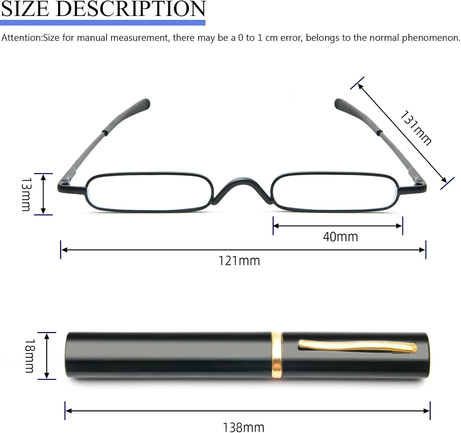 DXYXYO Mini Reading Glasses for Women Men Compact Small Pocket Metal Readers with Portable Case