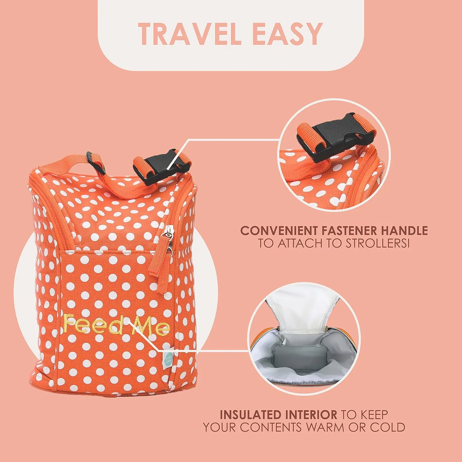 Easy Baby - Diaper, Bottle, and Supplies - Organizer Pouches - Change, Feed, and Dress Me (4 Pack Laguna) | Organizing Packing Tote Cubes for Baby Items | Good for Travel and Keeping Organized