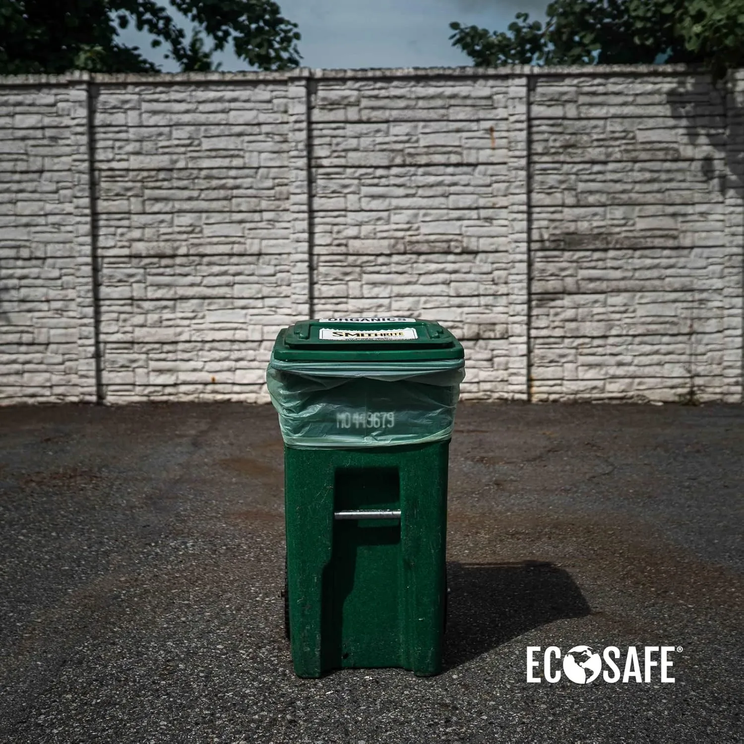 EcoSafe-6400 HB4460-85 Certified Compostable Bag - 44x60” Green Bags for 60 Gallon Bin - Extra Strong Leak, Puncture and Tear Resistant Food Scraps Bin Liners, Pack of 60