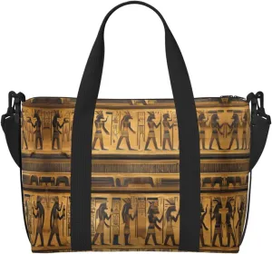 Egypt Hieroglyphics Personal Item Travel Bags for Women - Durable Travel Duffel Bags, Gym Bags for Overnight Trips