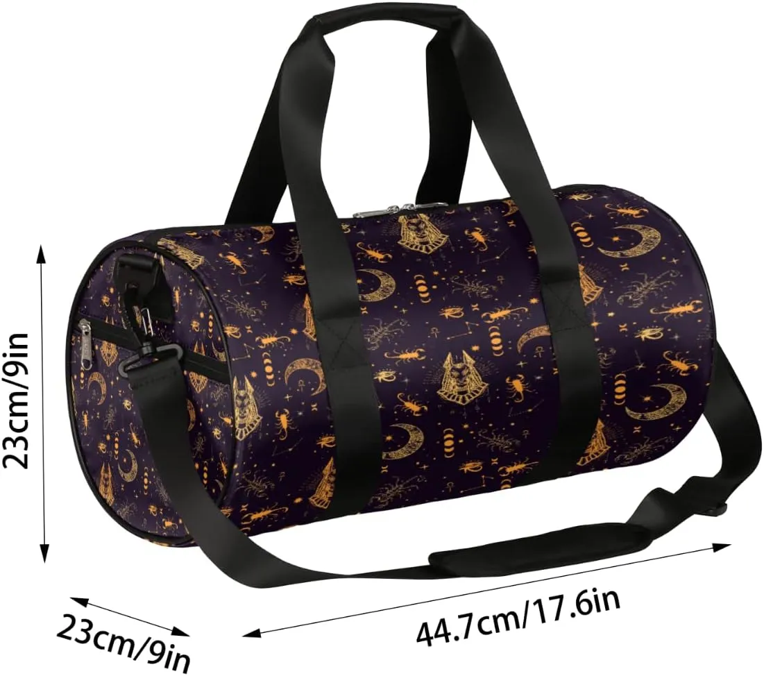 Egyptian Artful Sign Gym Bag Small Gym Duffel Bags for Men Women Overnight Weekender Bag Lightweight Sport Duffle Bag Carry On Gymbag