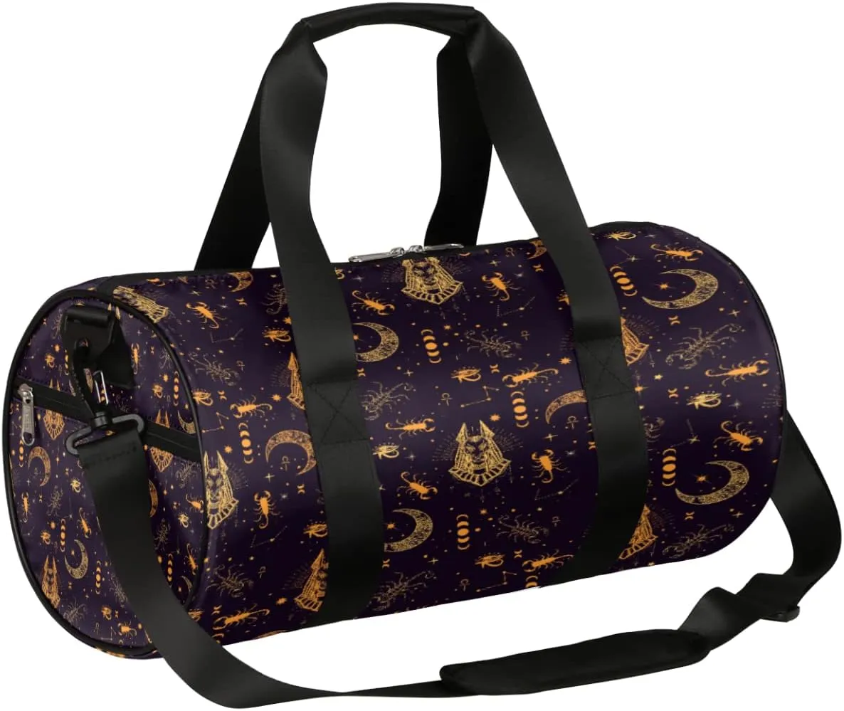 Egyptian Artful Sign Gym Bag Small Gym Duffel Bags for Men Women Overnight Weekender Bag Lightweight Sport Duffle Bag Carry On Gymbag
