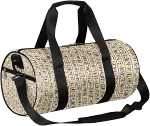 Egyptian Old Art Gym Bag Small Gym Duffel Bags for Men Women Overnight Weekender Bag Lightweight Sport Duffle Bag Carry On Gymbag