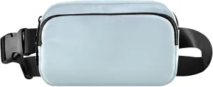 Elegant Blue Light Cyan Gradient Womens Fanny Pack Waterproof Hip Bag Belt Purse Funky Crossbody Waist Pack
