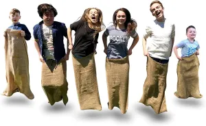 Elite Sportz Potato Sack Race Bags - 6 Quality Sack Race Bags for Kids Birthday Party Games, and Comes with a Compact Bag for Easy Storage. Great Family Games