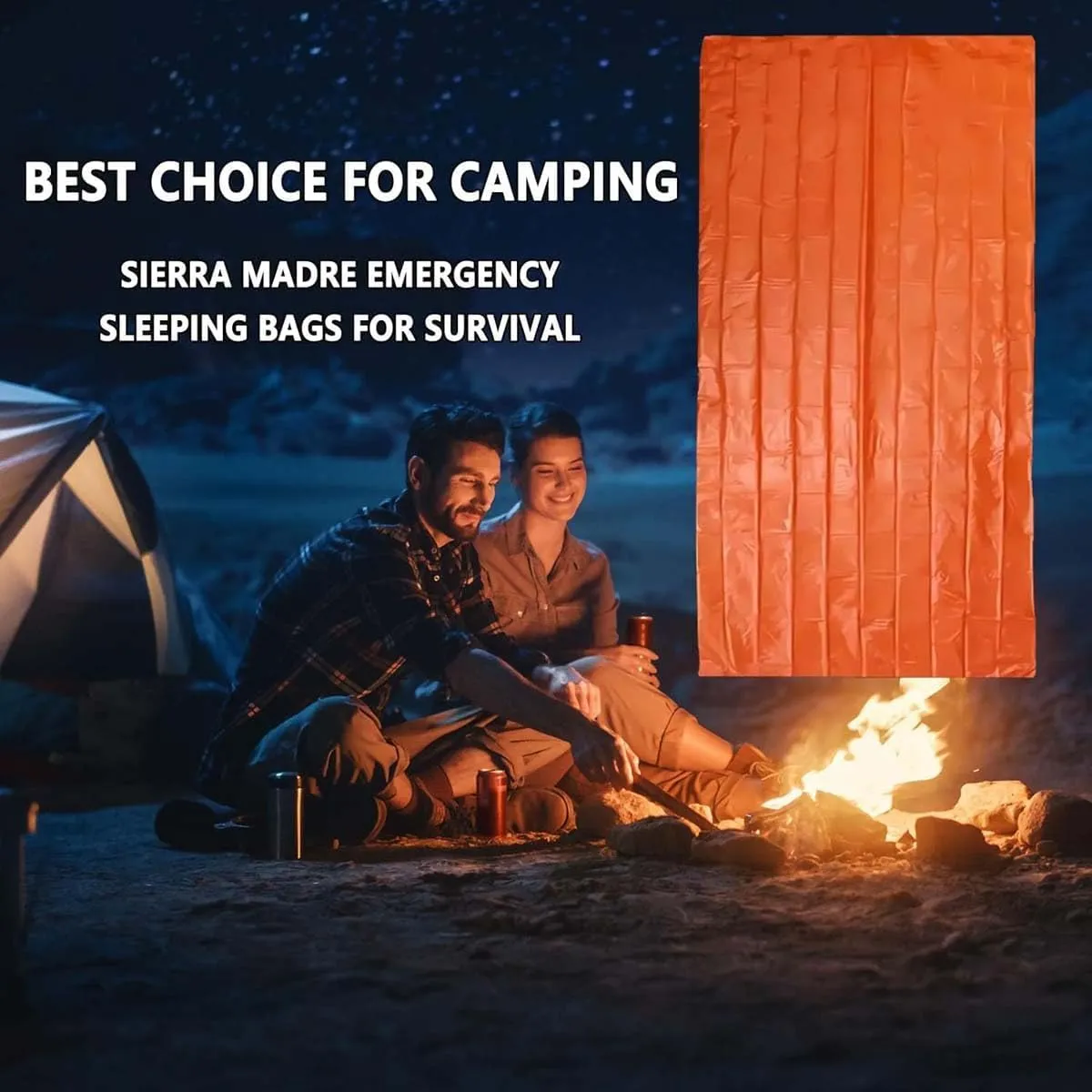 Emergency Sleeping Bag, Emergency Sleeping Bags for Survival 6 Pack, Survival Sleeping Bags Pocket Size Thermal Life Tent Survival Gear Supplies