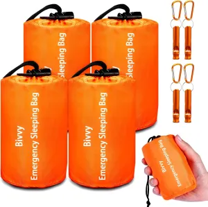 Emergency Sleeping Bag Survival Bag, Cymuber Portable Waterproof Thermal Bivy Sacks Tac Bivvy Bags,Camping Mylar Sleeping Bag Survival Gear Emergency Blankets Survival Shelter