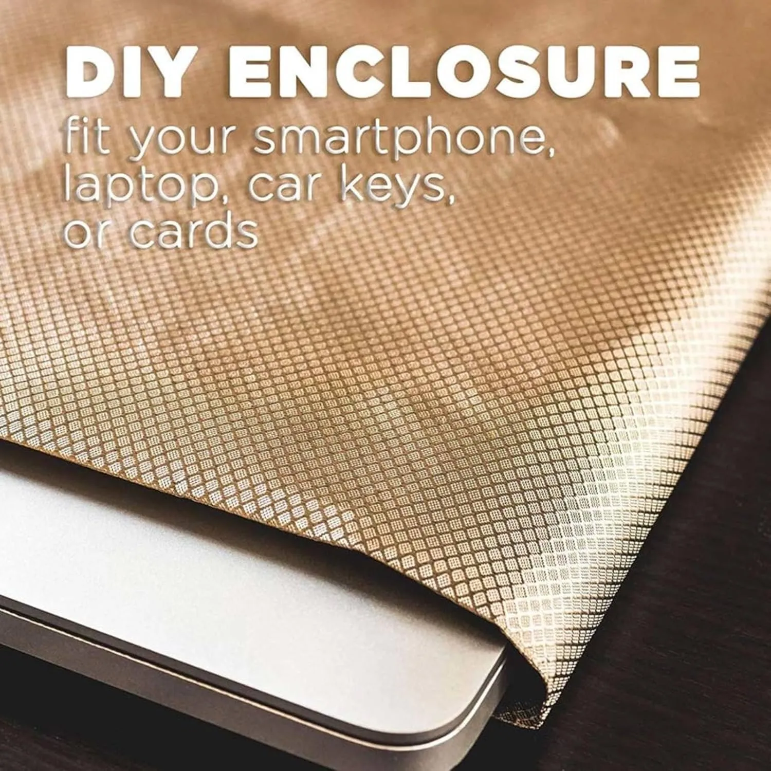 EMF Protection Faraday Fabric Cloth Faraday Bags EMP Proof Faraday Cage Blocking Faraday Cloth Anti-Static WiFi Electromagnetic Anti Radiation,gold-8x1.1m