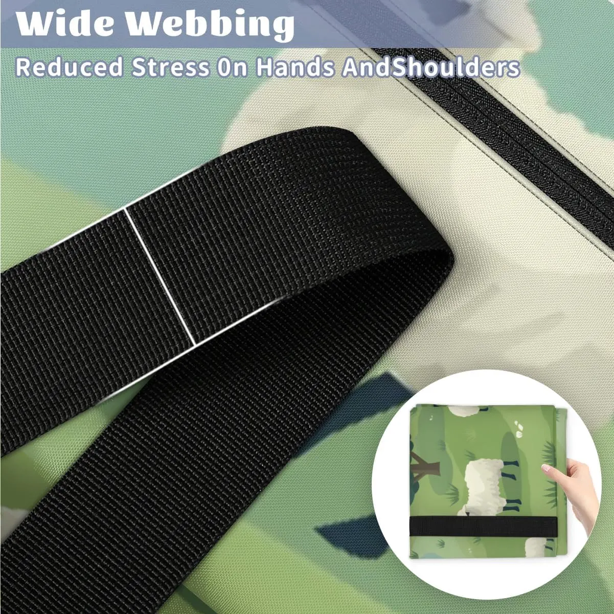Extra Large Moving Bags Grassland Sheep Storage Bags with Handles and Zippers Large Packing Bags for Space Saving Storage Totes Moving Supplies