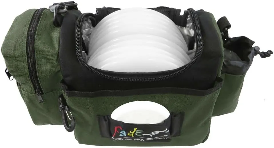 Fade Gear Crunch Box Disc Golf Bag | Starter Bag with 12  Disc Capacity | Premium Lightweight Disc Golf Shoulder Strap
