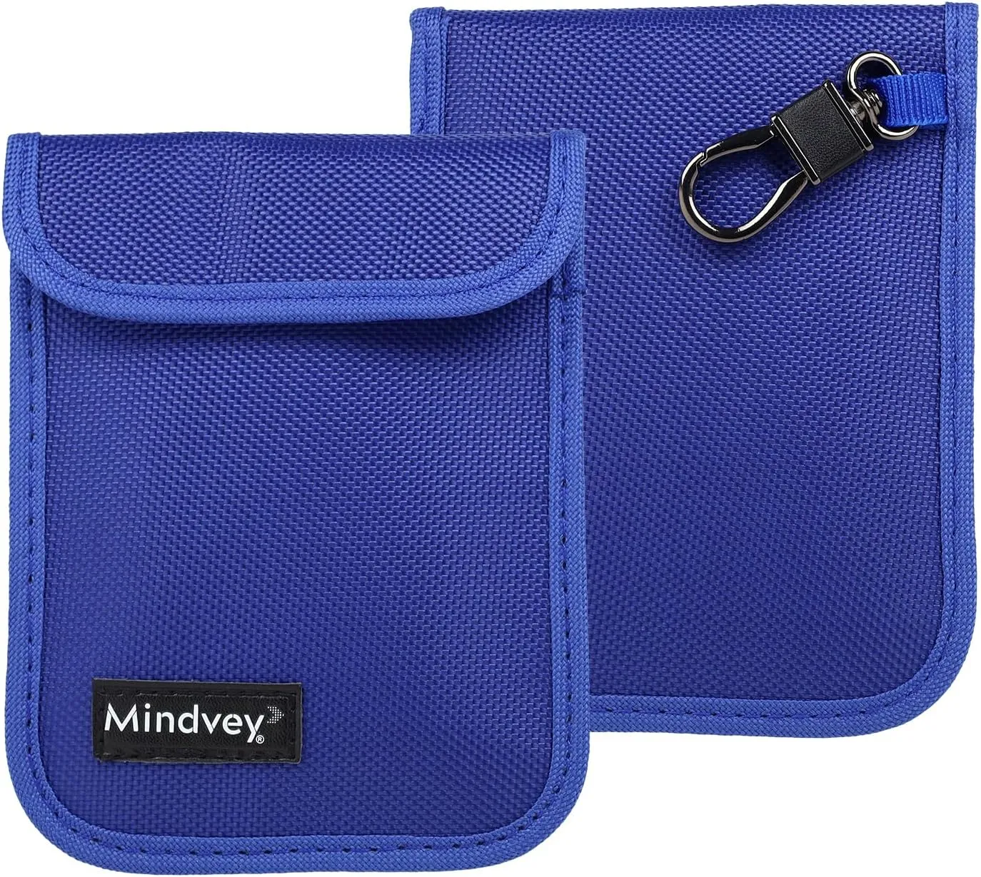 Faraday Bags for Car Key Fobs, Credit Cards, Smart Watches/Data Privacy, Electronic Device Security, Anti-Hacking Card Protection 5G RF & RFID Shielding (2, Blue)
