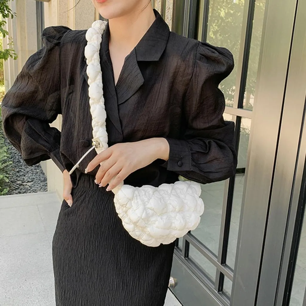Fashion Bag Armpit Bag Handbags Shoulder Bags for Girl Women Pleated Bags Carrying Purse Underarm Bags