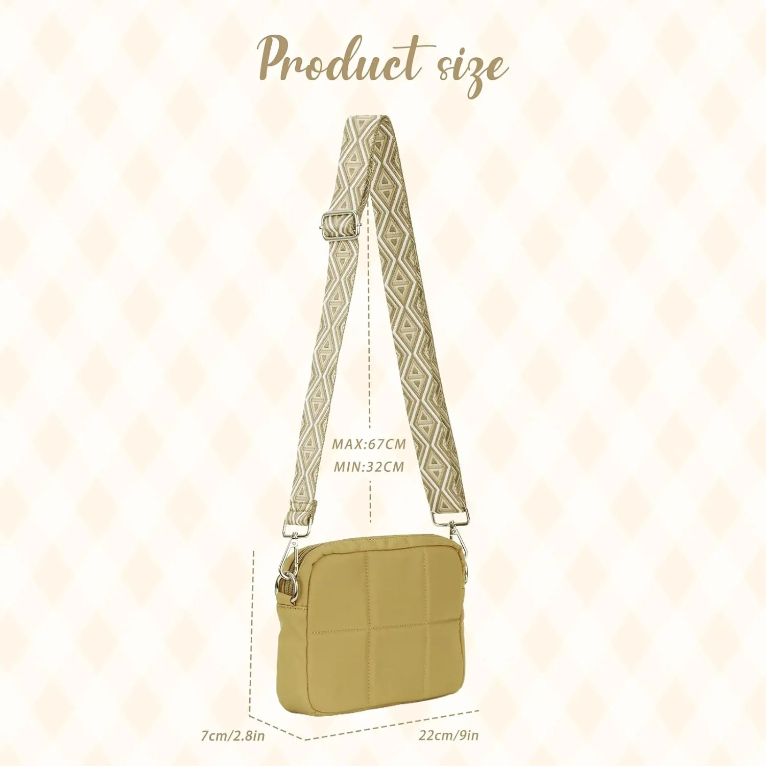 Fecialy Quilted Crossbody Bags for Women Lightweight Puffer Shoulder Bag Design Travel Puffer Tote Bag