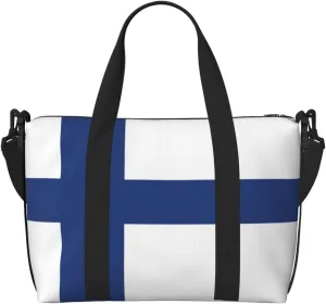 Finnish flag Duffel Bags for Traveling - Lightweight Personal Item Travel Bags, Gym Bags for Men and Women