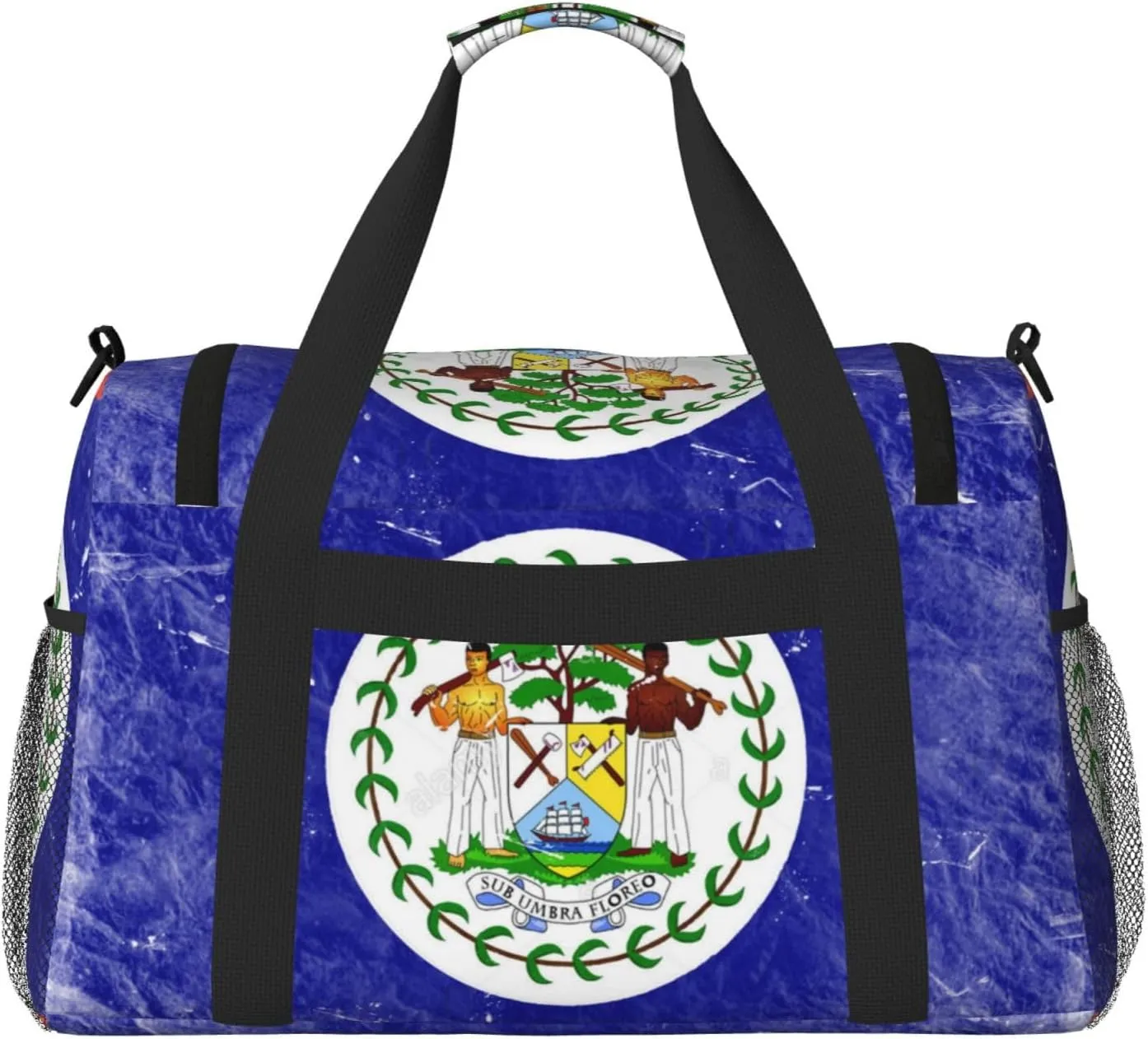 Flag Of Belize Travel Duffel Bag Large Foldable Waterproof Overnight Bag For Beach Swim Bags Pool Sports Gym