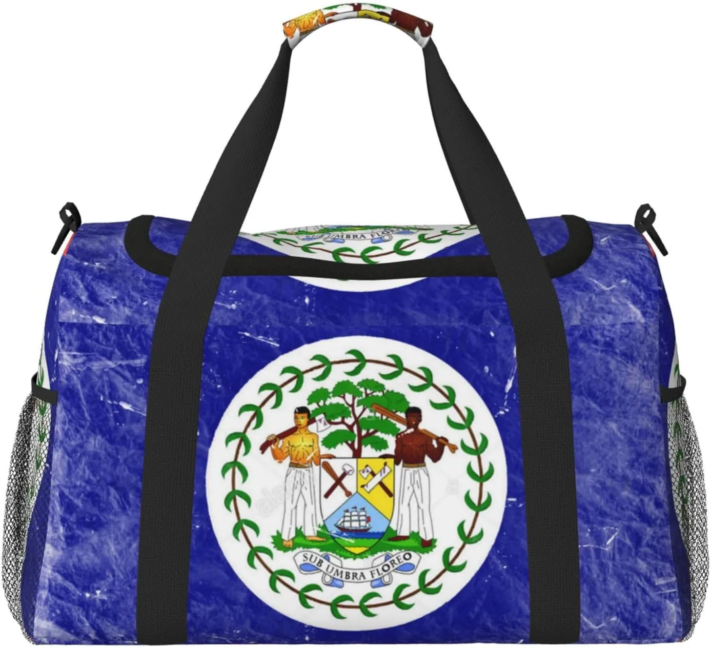 Flag Of Belize Travel Duffel Bag Large Foldable Waterproof Overnight Bag For Beach Swim Bags Pool Sports Gym