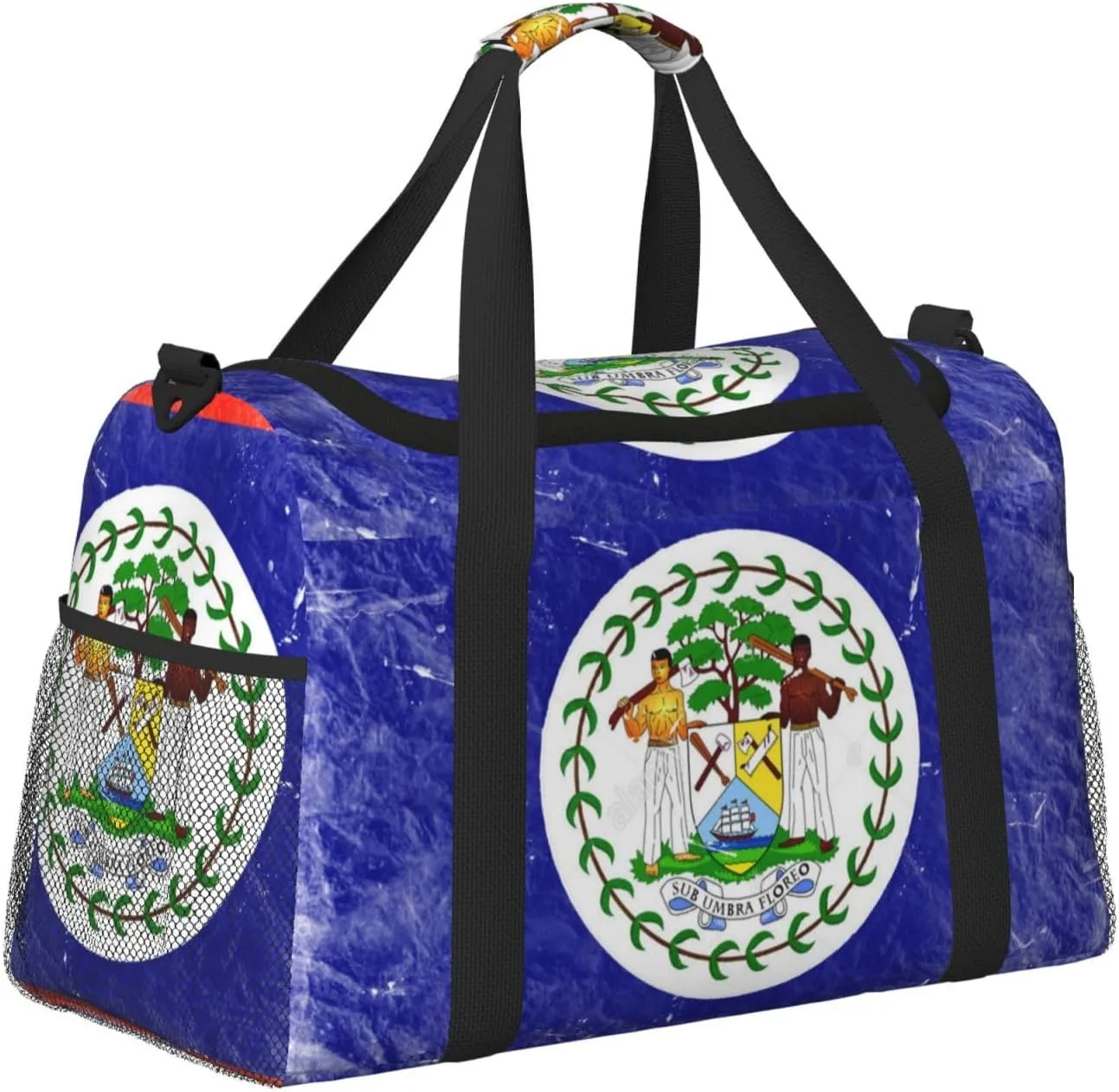 Flag Of Belize Travel Duffel Bag Large Foldable Waterproof Overnight Bag For Beach Swim Bags Pool Sports Gym