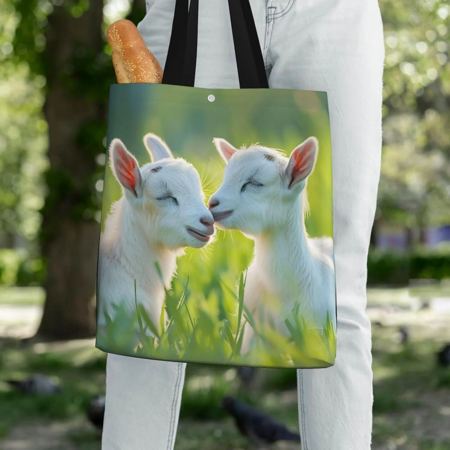 Flower Animal Bird Canvas Shoulder Bag Reusable Tote Bag Soft Lightweight Cloth Bags For Women Girls Lady Casual
