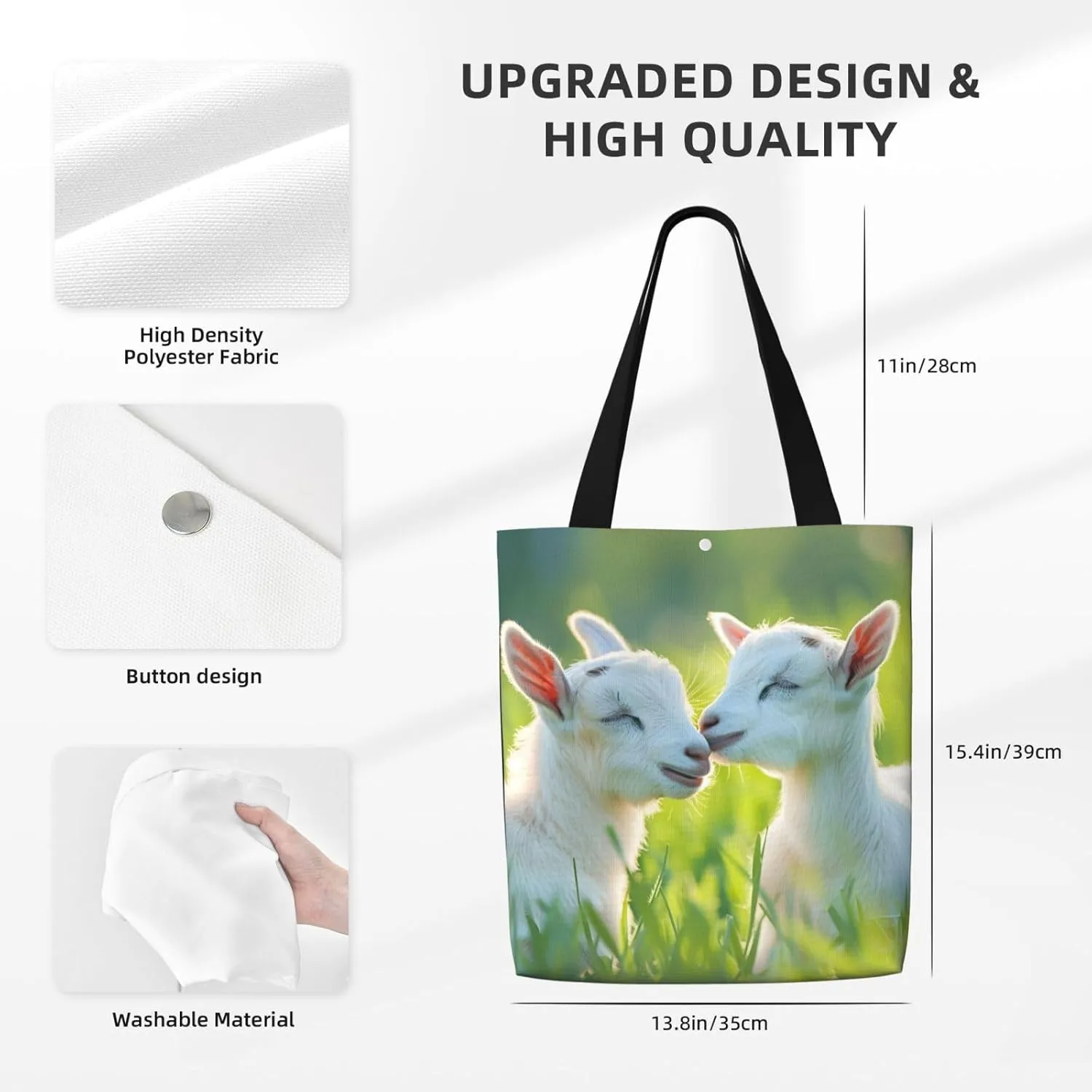 Flower Animal Bird Canvas Shoulder Bag Reusable Tote Bag Soft Lightweight Cloth Bags For Women Girls Lady Casual