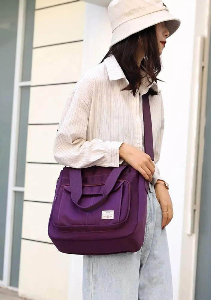 Foldable Tote Bag With Zipper, Large Purses for Women Shoulder Bag,Top Handle Satchel Handbag for Travel Work S-1044