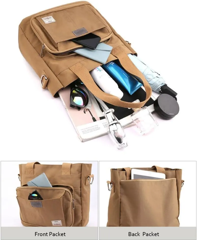 Foldable Tote Bag With Zipper, Large Purses for Women Shoulder Bag,Top Handle Satchel Handbag for Travel Work S-1044