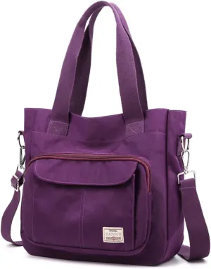 Foldable Tote Bag With Zipper, Large Purses for Women Shoulder Bag,Top Handle Satchel Handbag for Travel Work S-1044