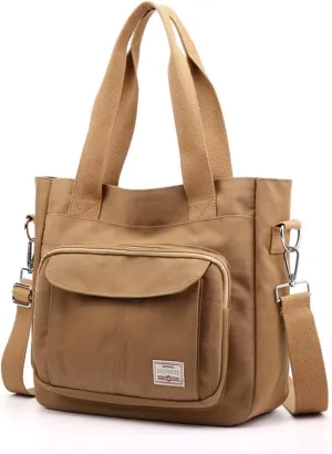 Foldable Tote Bag With Zipper, Large Purses for Women Shoulder Bag,Top Handle Satchel Handbag for Travel Work S-1044
