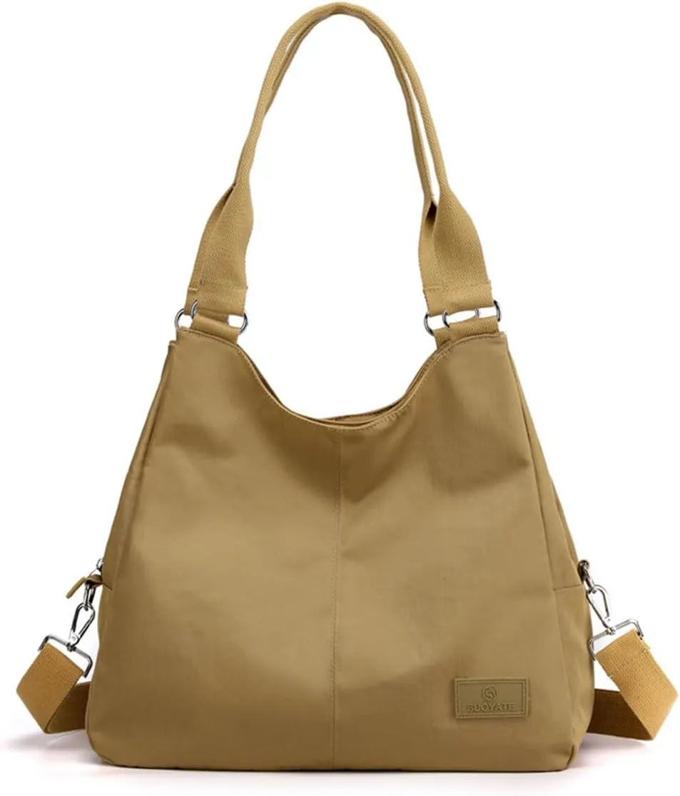 Foldable Tote Bag With Zipper, Large Purses for Women Shoulder Bag,Top Handle Satchel Handbag for Travel Work