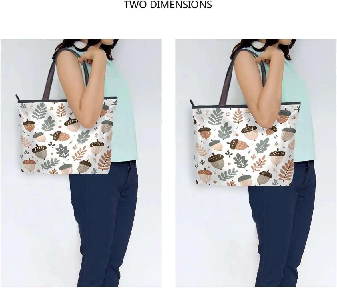 Forest Acorn Shoulder Bags Large Handle Ladies Handbag