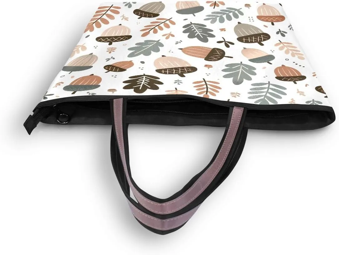 Forest Acorn Shoulder Bags Large Handle Ladies Handbag