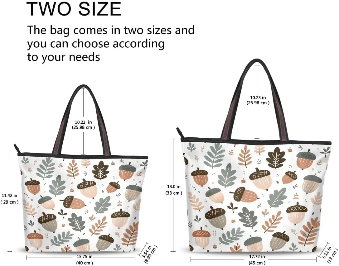 Forest Acorn Shoulder Bags Large Handle Ladies Handbag
