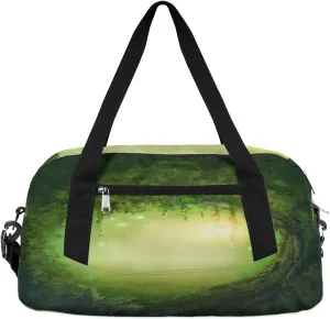 Forest Lamp Cave Kids Duffle Bag for Boys Girls Overnight Travel Bag Kids Duffel Bags Ballet Weekender Bag for School Gym Sport Sleepover Carry On Bag