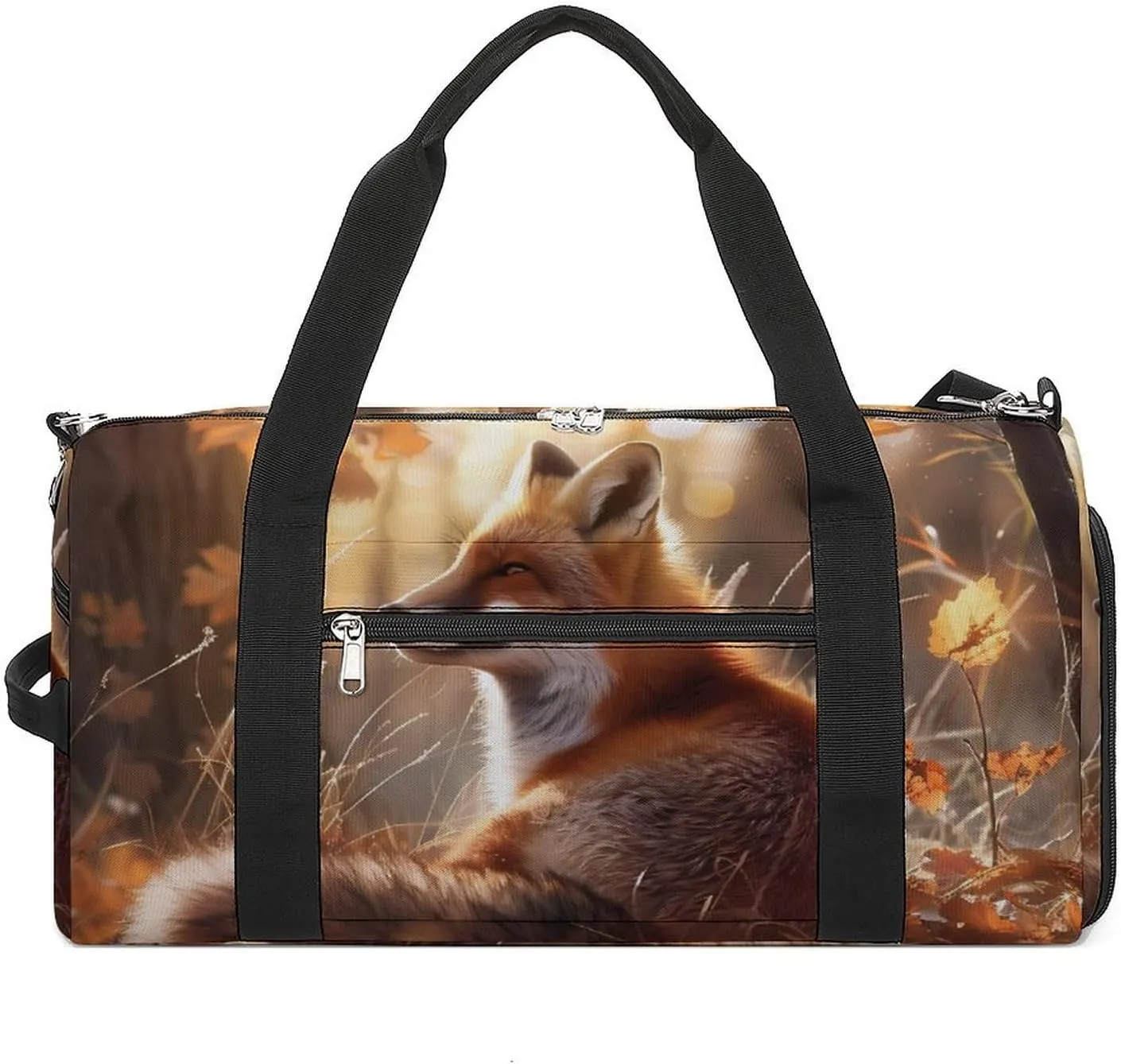 Forests Fox Sports Gym Bag Lightweight Travel Duffle Bag Carry on Weekender Bags for Women Men
