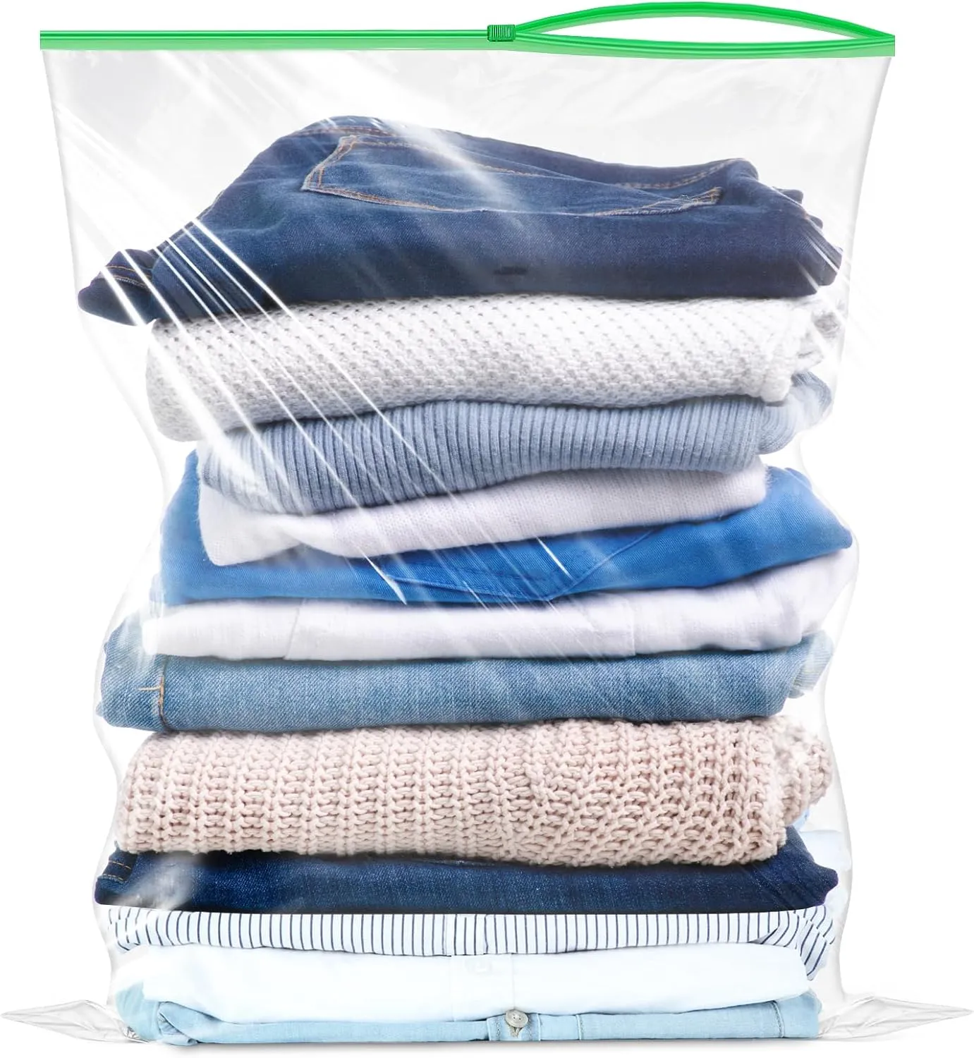 Freezer Slider Storage Bags, Pack of 24, 5 Gallon Food Storage Bag, 2 Mil 18" x 24" Reclosable Zip Clear Plastic Bag for Storage, Organization of Clothes, Shoes, Office Supplies & Travel Essentials