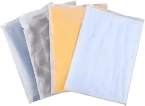 Frosted Zipper Clothing Bags, 50 Pcs 10x13 inch Poly Bags for Shipping, Packaging, Travel Ziplock Bags, Waterproof Swimsuit Bag Plastic Bags for Clothes, T Shirt, Jewelry, 3 Mil