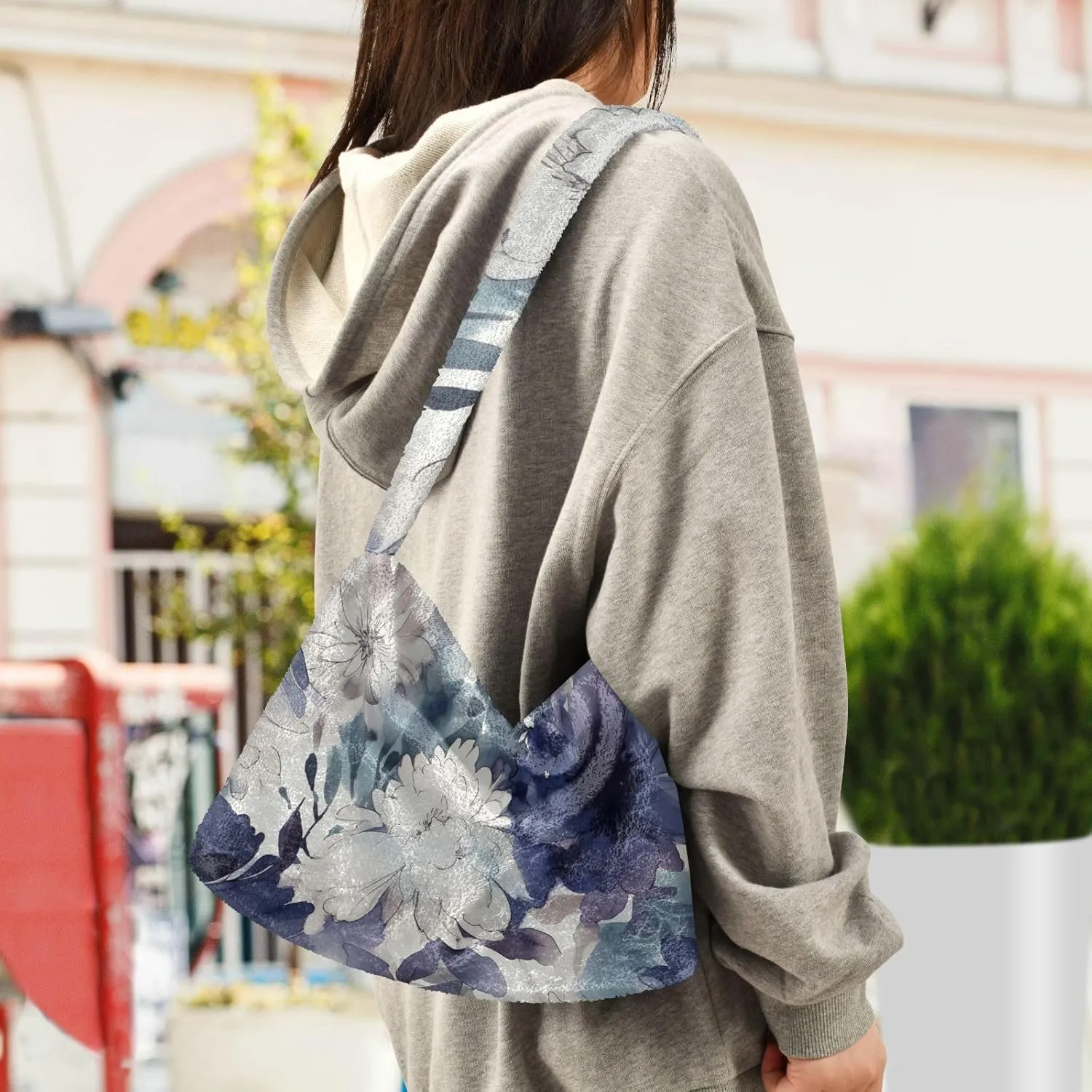 GAIGEO Hello Bear Orange Fruit Flower Bike Women Handbags Shoulder Bag, Lightweight Shoulder Bag, Womens Outdoor Bag