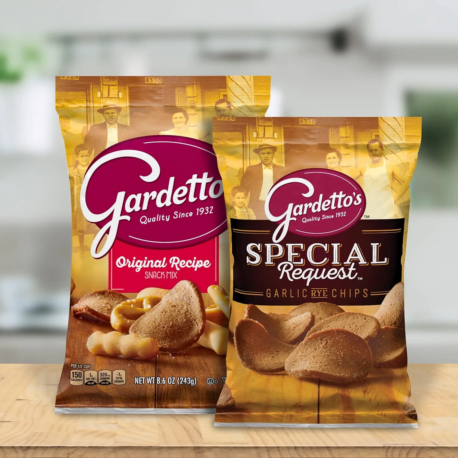 Gardetto's Special Request Garlic Rye Chips, Snack Bag, 8 oz (Pack of 12)