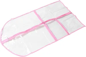 Garment Bag Transparent Dustproof Clothes Storage Bag with Multiple Pockets for Dance Costumes Suits and Outfits for Travel and Competition
