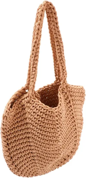 Gatuida Handmade Tote Bag for Women Cotton Rope Beach Bag Lightweight Versatile for Friends Family