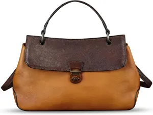 Genuine Leather Purses and Handbags for Women Vintage Leather Satchel Bags Shoulder Bag Crossbody with Strap