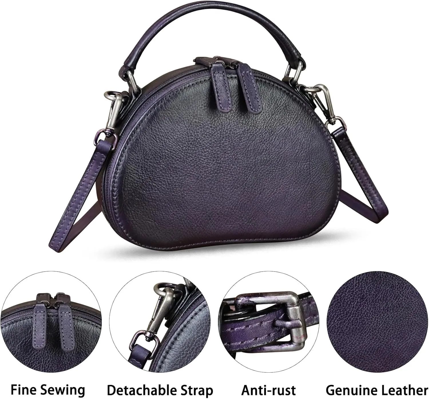 Genuine Leather Small Purses for Women Crossbody Bag Vintage Handmade Phone Bags with Strap