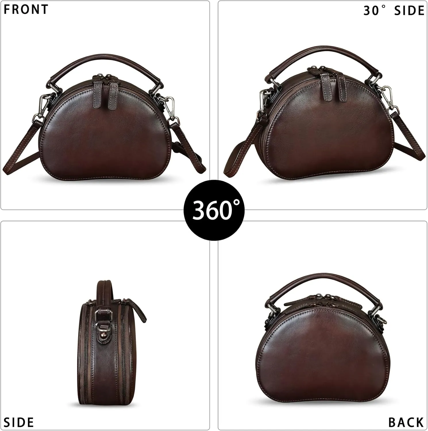 Genuine Leather Small Purses for Women Crossbody Bag Vintage Handmade Phone Bags with Strap